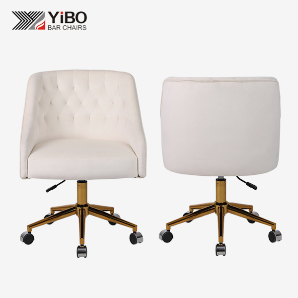 Cream color adjustable office chair